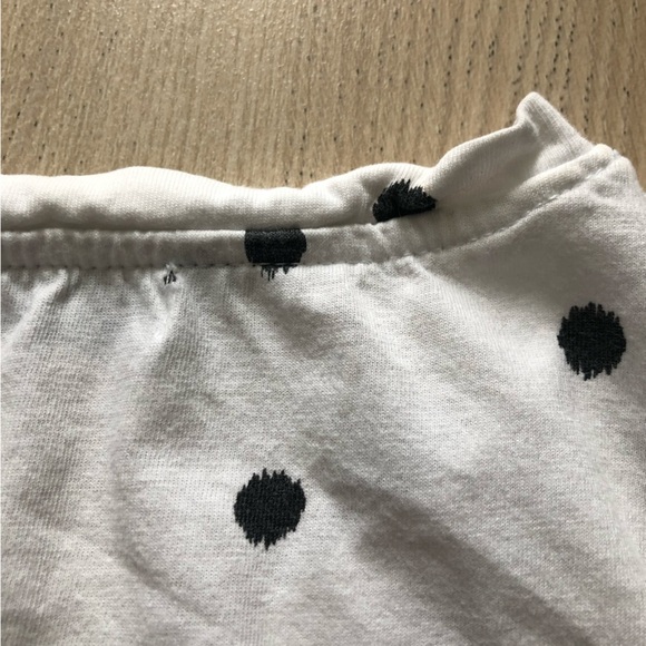 Pull & Bear Black & White Polka Dot T Shirt - Picture 10 of 11